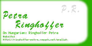 petra ringhoffer business card